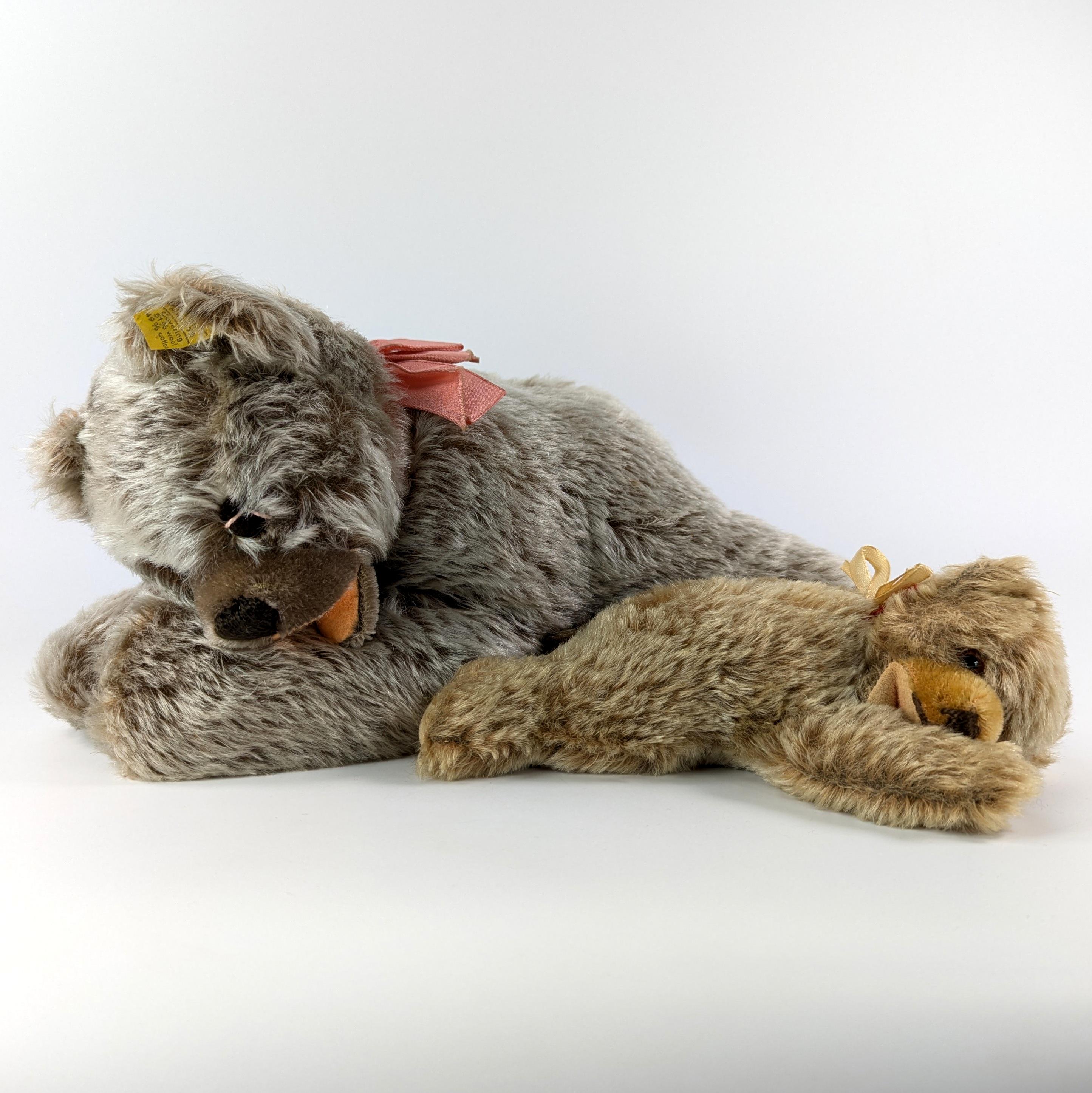 Steiff Teddy Bear Sleeping Lying Floppy Zotty All Ids 11 Inches