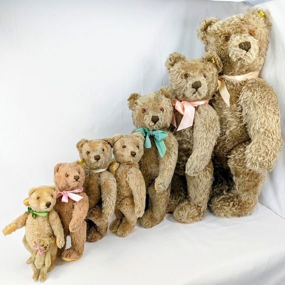 Steiff Teddy Bear Original Bow 11 Inches Vintage 1954 to