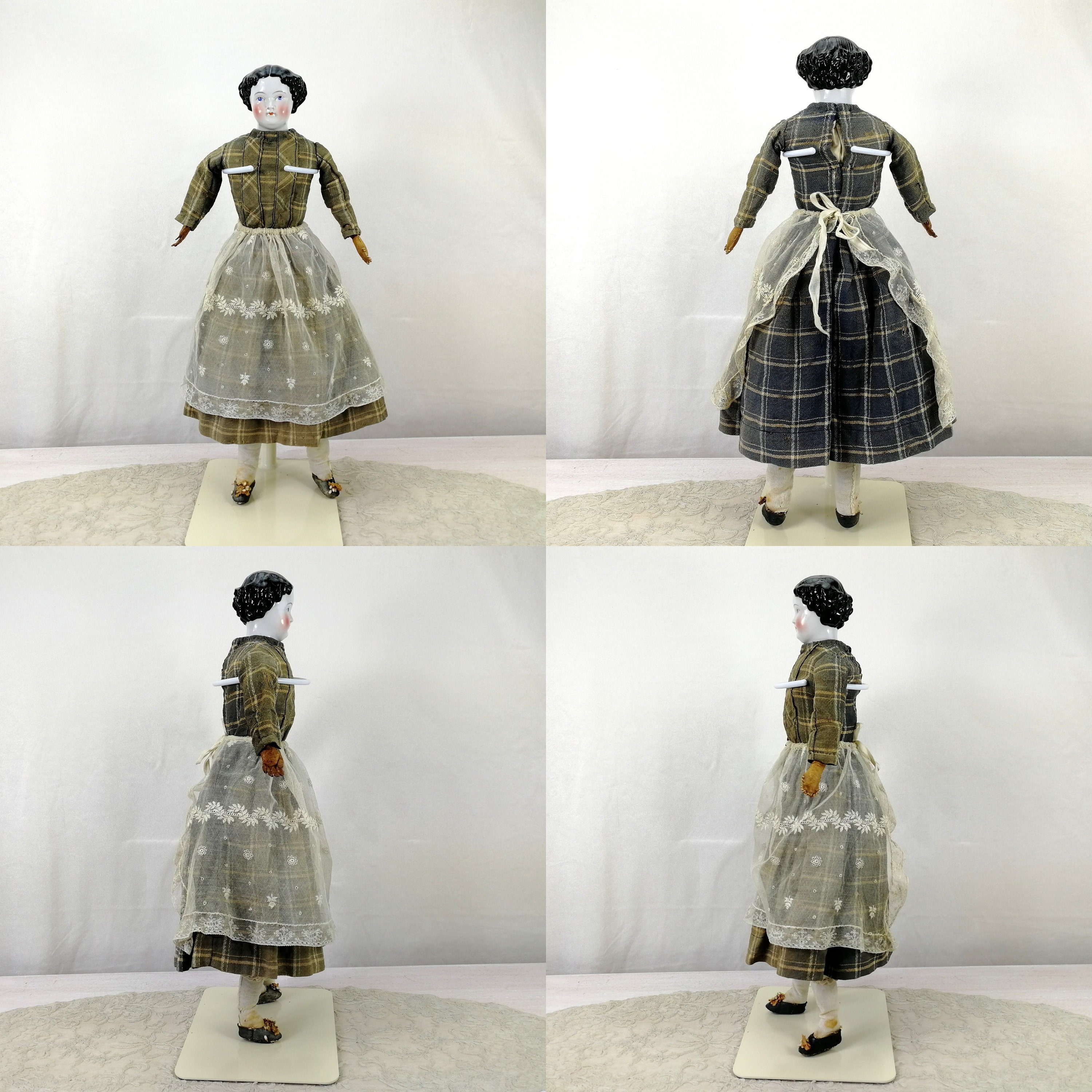 アンティーク ケストナー社製 チャイナヘッドドール 1850年代