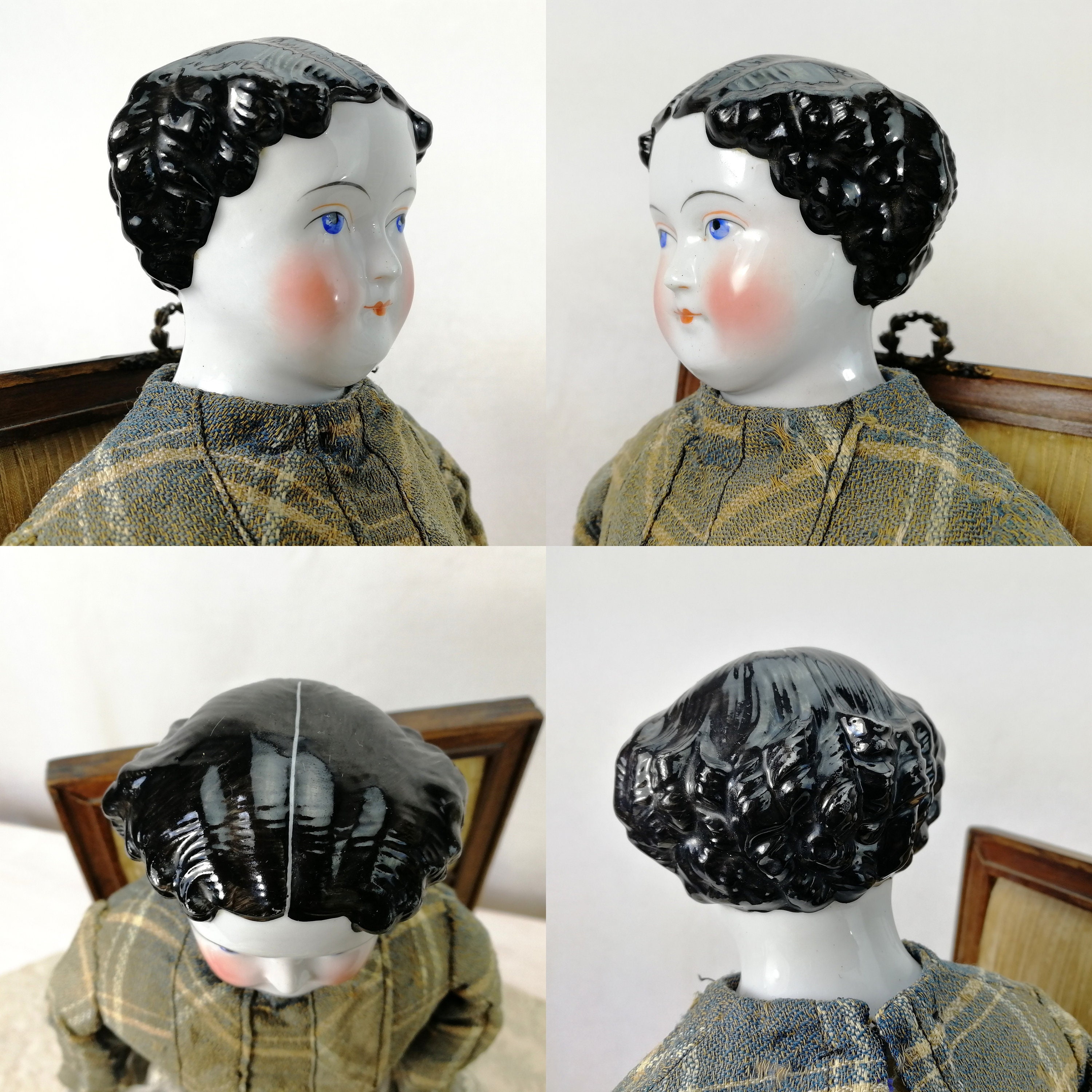 アンティーク ケストナー社製 チャイナヘッドドール 1850年代