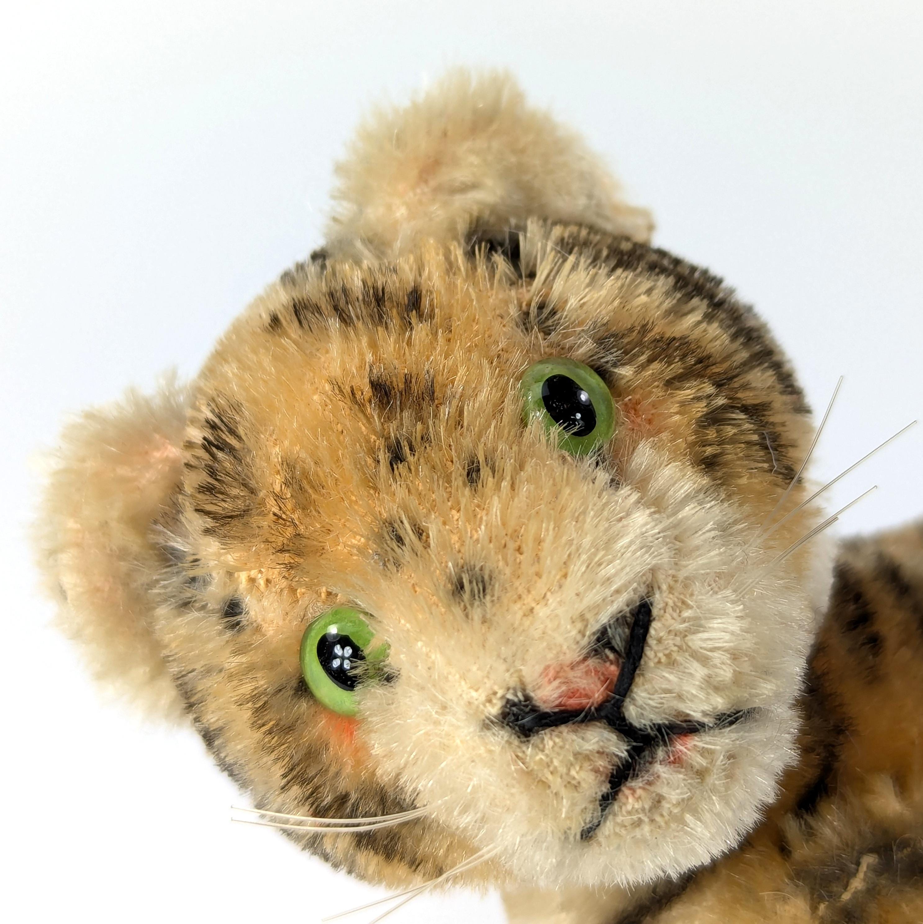 Steiff Tiger Fully Jointed Smallest 4 Inches Vintage