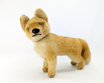 Steiff Fox US Zone Tag swivel head squeaker 5 inches 1949 to 1953