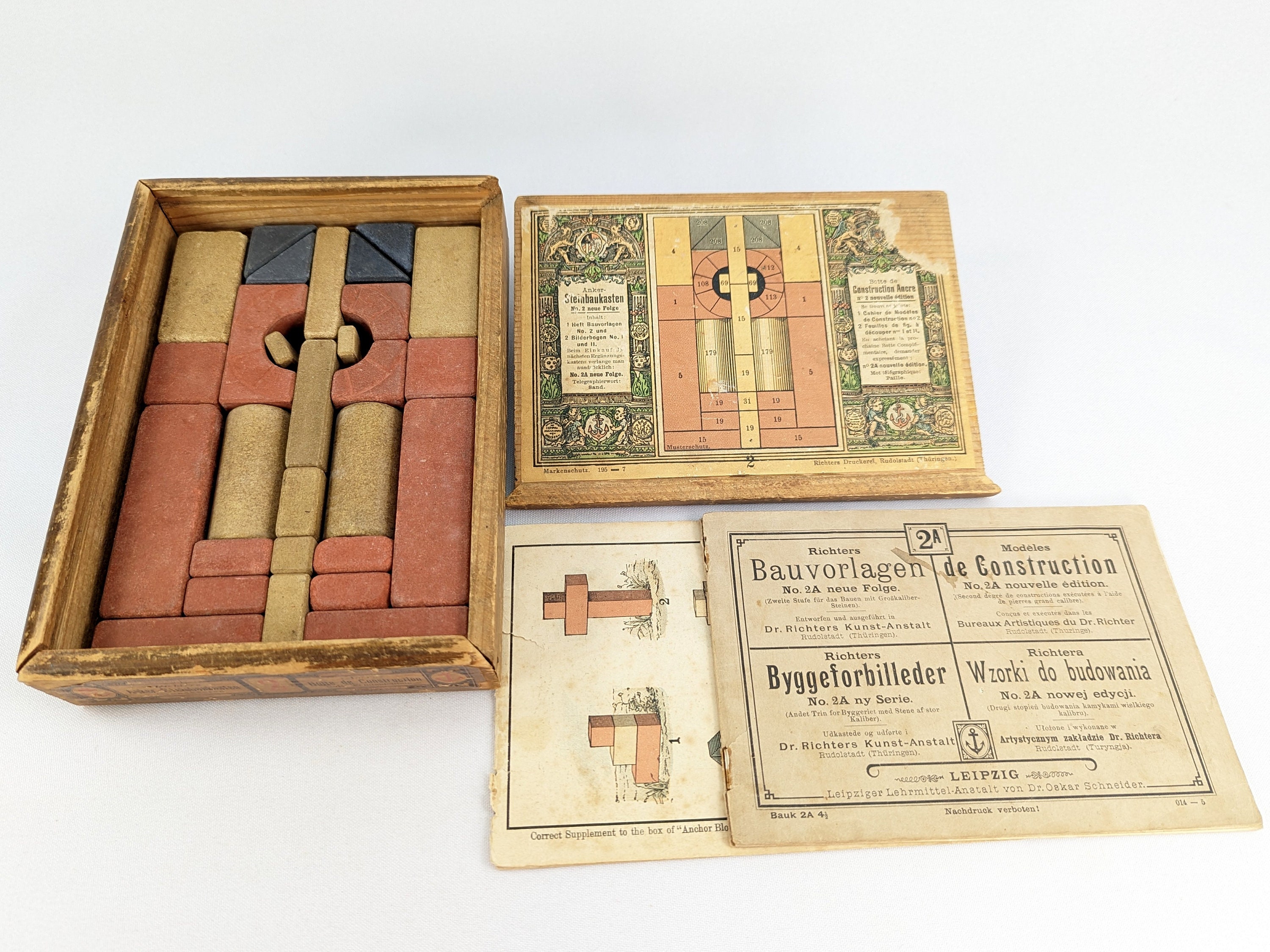 Anker Stone Building Block Set From 1901 No 2 Complete Regular