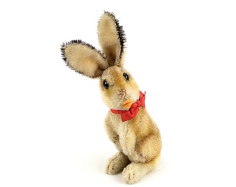 Steiff Bunny Baby Rabbit Sassy 8 Inches Original Bows Vintage 1965
