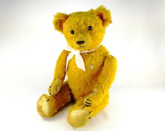 ヘルマン・モヘア製テディベア 30cm。アンティークのヘルマン