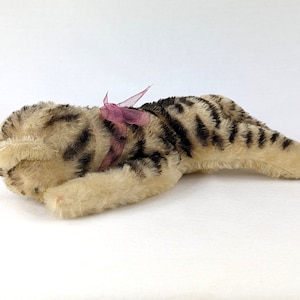 VTG シュタイフ フロッピー キティ CAT 寝ているぬいぐるみ、ドイツ