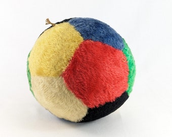 Steiff Gymnastics Ball with US Zone Tag Mohair 8 inches vintage 1950 to 1953