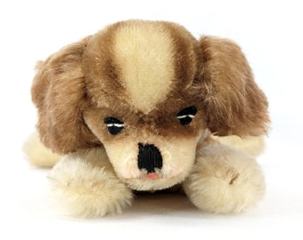 Steiff Floppy Dog Spaniel alle IDs klein schlafend 8 Zoll Vintage 1968 bis 1969