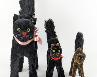 シュタイフ　オリジナル　KITTY キャット　黒耳白猫 シュタイフ ブラック トム キャット ID 付き 最大 9 インチ