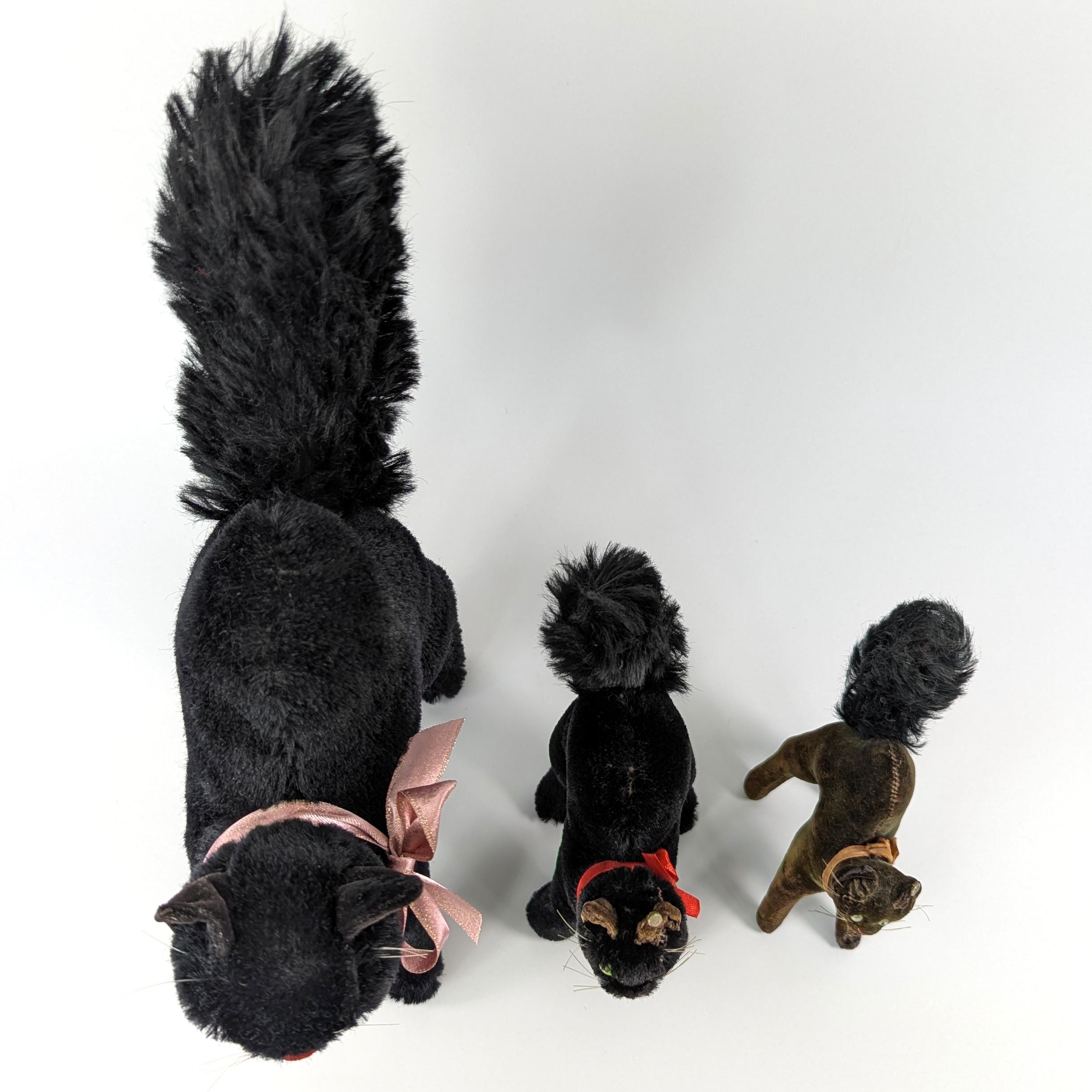 シュタイフ ブラック トム キャット ID 付き 最大 9 インチ