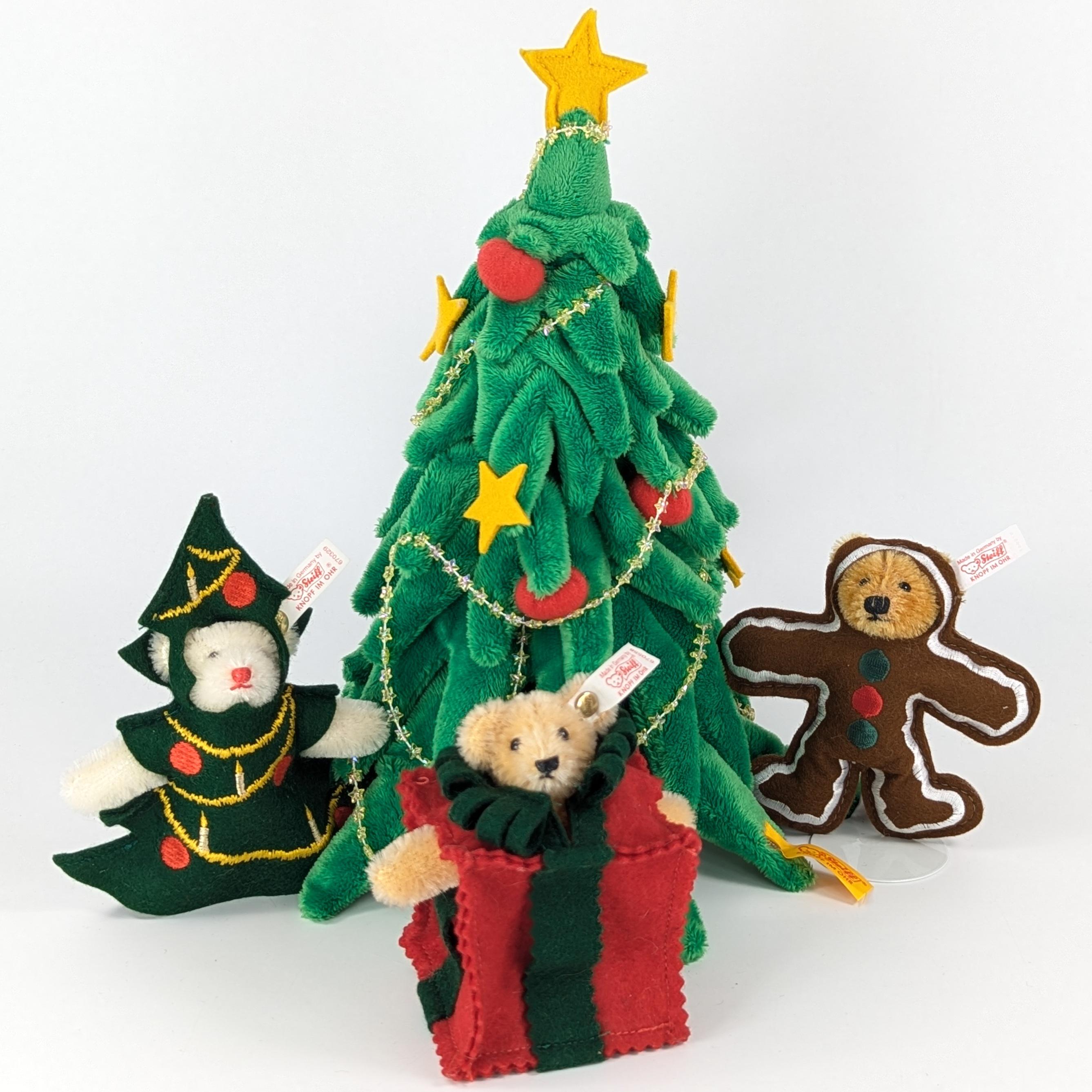 Steiff Christmas Gingerbread Teddy Bear Tree Ornament 4 Inches