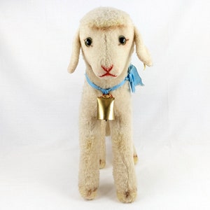 Steiff Lamb Largest Ever all IDs 14 inches standing vintage 1968 produced image 2