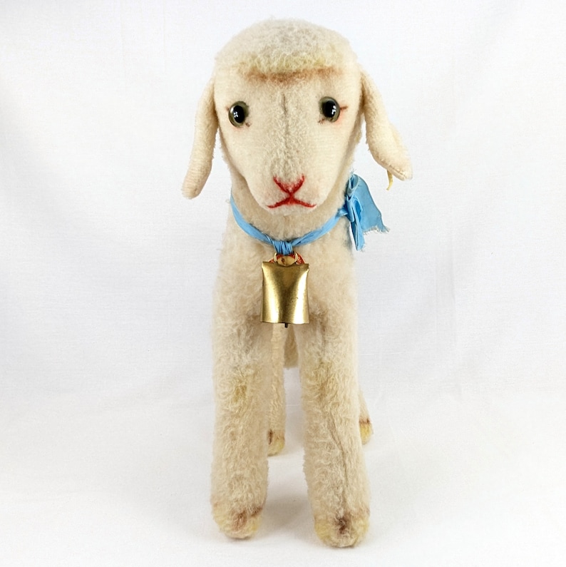 Steiff Lamb Largest Ever all IDs 14 inches standing vintage 1968 produced image 2