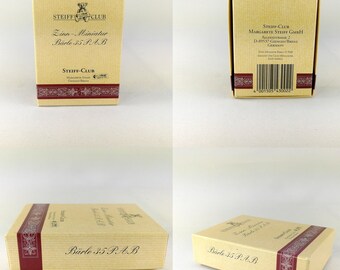 Steiff Club Baerle 35 PAB Pewter Miniature Jointed Mib Vintage