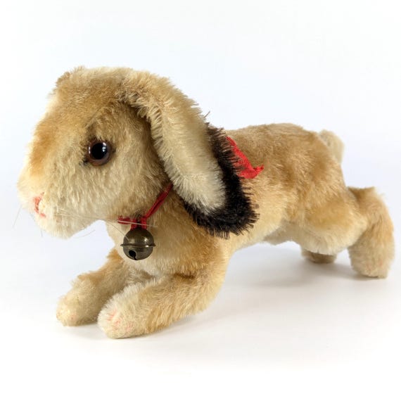 Steiff Hopping Bunny Rabbit With Ear Button and Label Largest 6