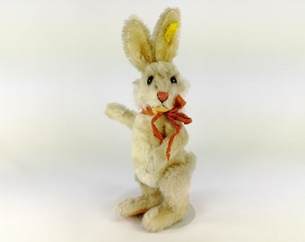 Steiff rabbit Niki with IDs jointed midi sized 10 inches vintage 1959 to 1964