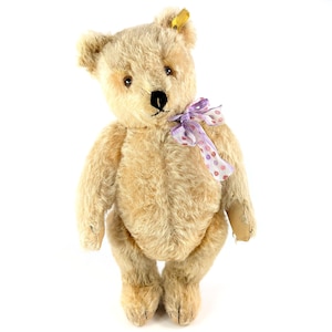 Gelber Steiff Teddy Bär mit IDs 17 Zoll Jahrgang 1954 bis 1964 produziert