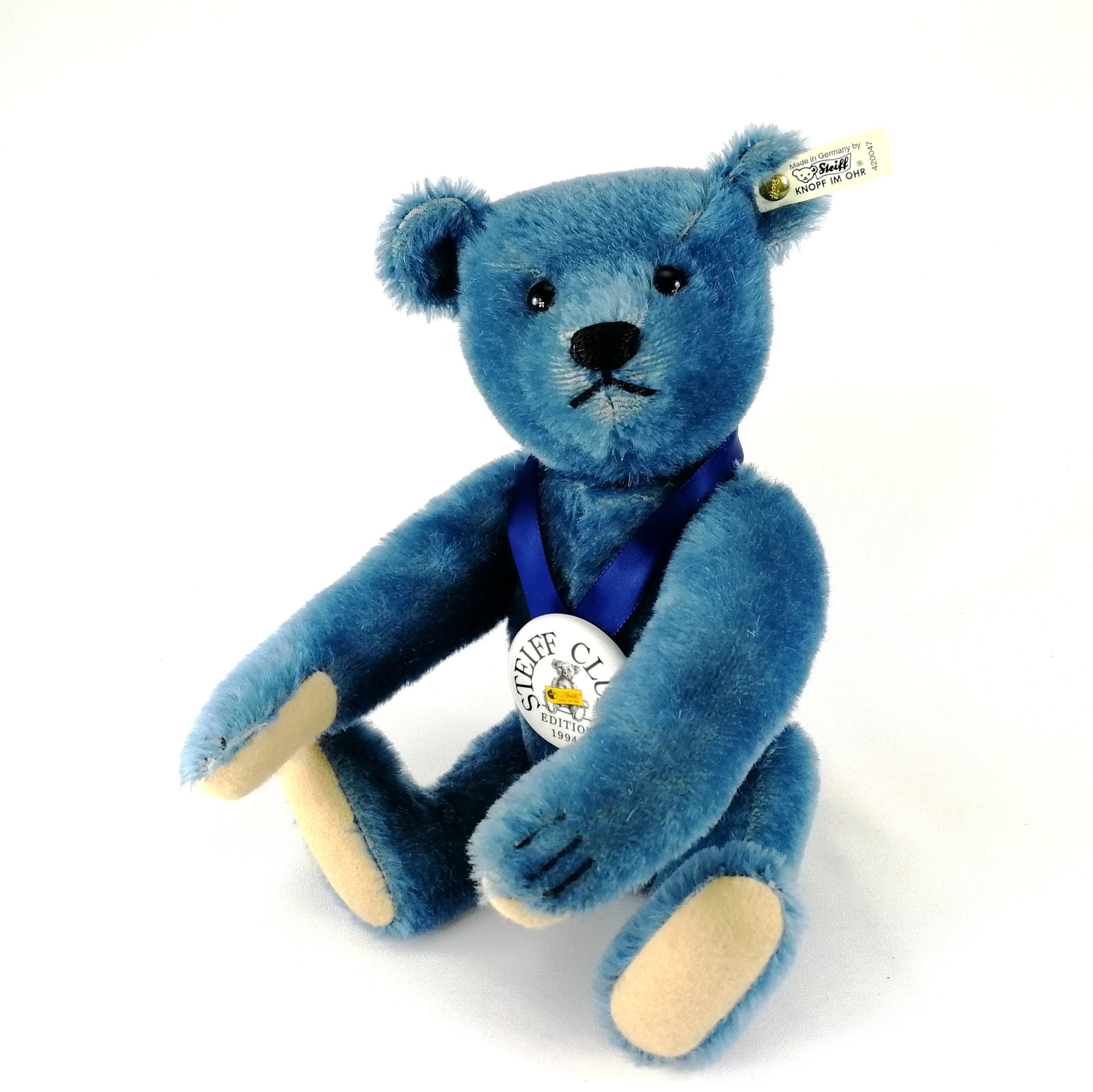 Blue Steiff Teddy Bear All Ids 14 Inches Club Edition 1994 - Etsy