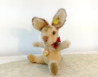 Steiff Bunny Rabbit Sonny With Ear Button Midi 8 Inches Vintage