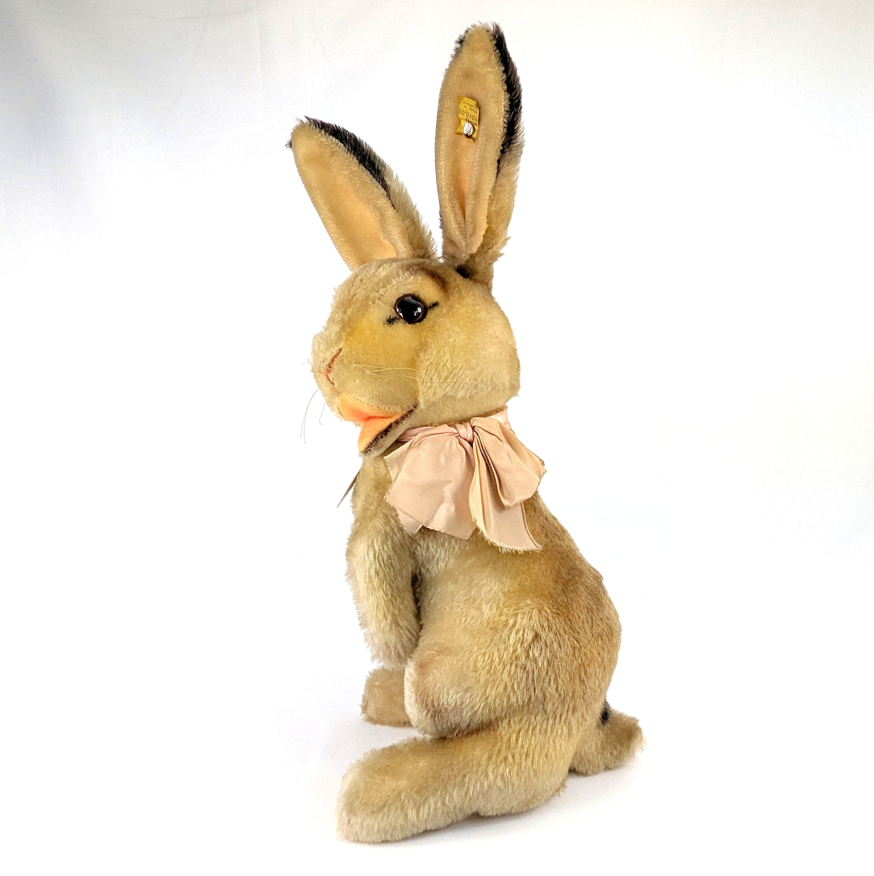 交換無料！ All Manni Bunny Rabbit Steiff Ids Inches 18 Large Begging アンティーク雑貨