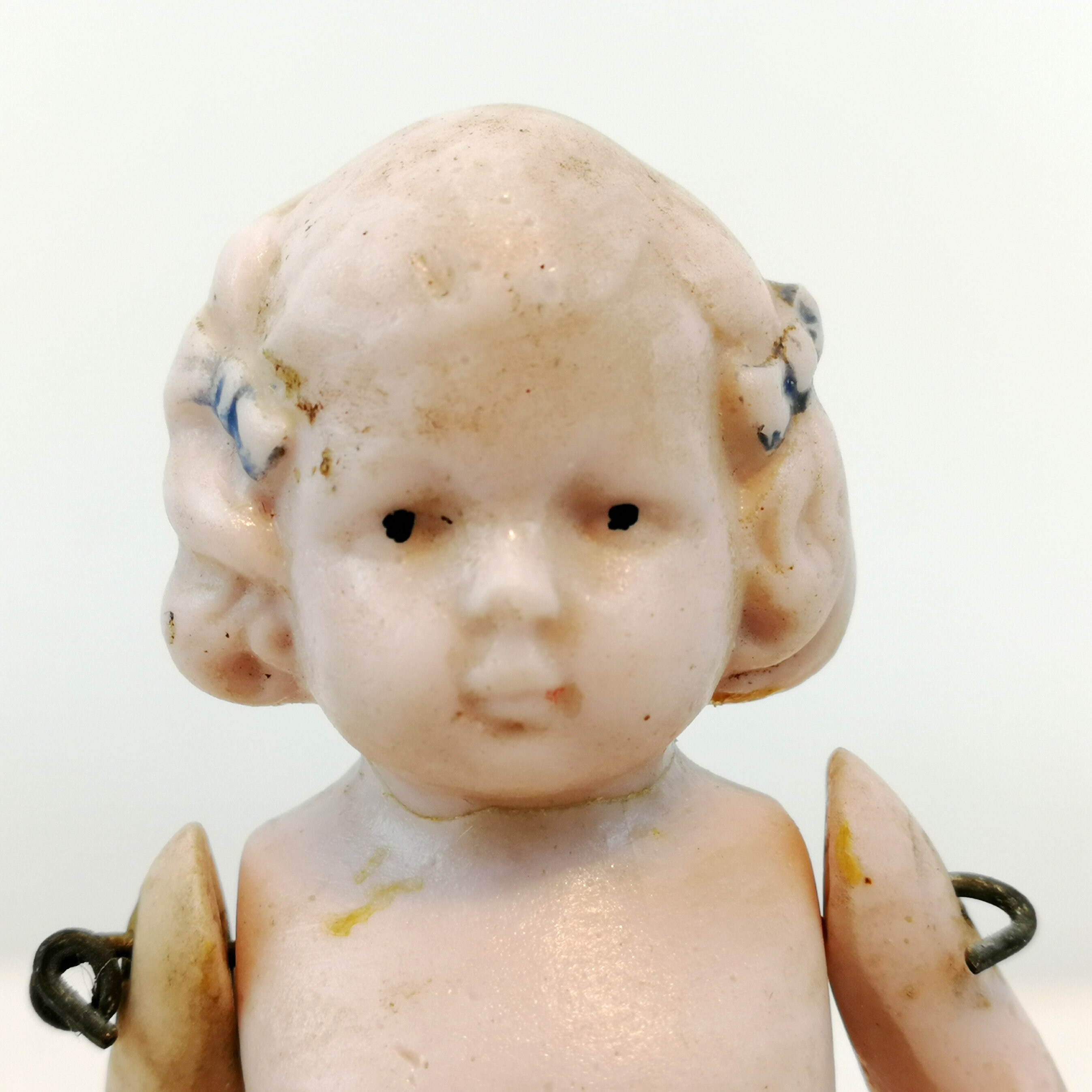 Antique Dollhouse Doll Small 3 Inches Made by Hertwig in Germany