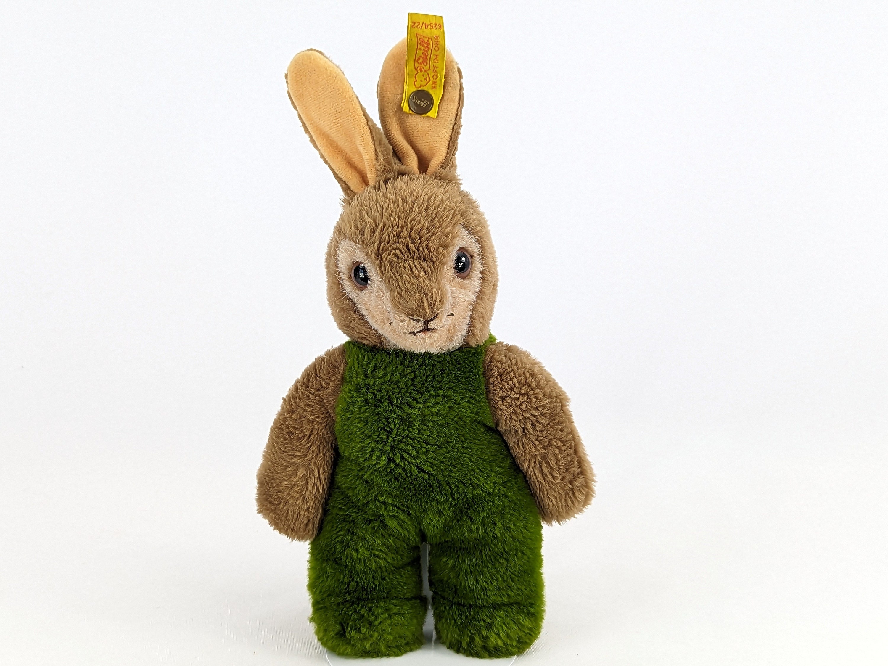 Steiff Rabbit Bunny Toldi With Ids and Squeaker 1980s Steiff Rabbit Bunny Toldi With Ids and Squeaker 1980s
