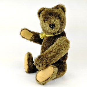 Steiff Teddy Bär mit Ohrknopf Braun Mohair 14 Zoll Vintage 1950 bis 1964 produziert ausgezeichnetem Zustand