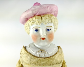 Hertwig Bisque Bonnet Head Doll - Etsy