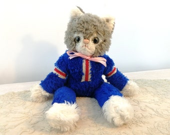 Steiff dangling Tom cat with button 13 inches 1972 to 77