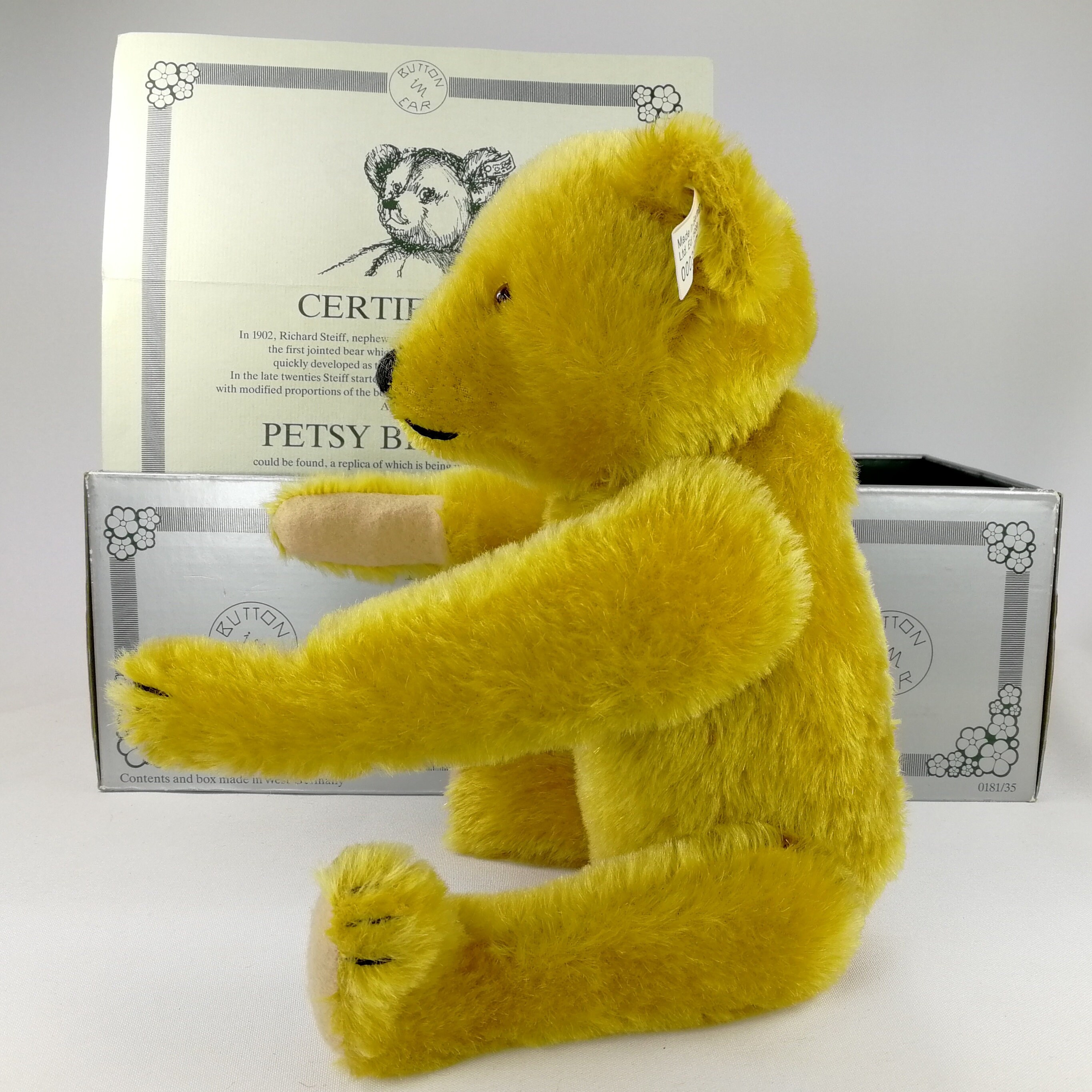 Steiff　シュタイフ　テディベア　1927年 petsy シュタイフ テディベア ペッツィー 1927 新品箱入り 14インチ