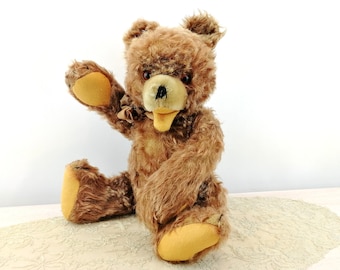 Vintage Bär 1950 von Hermann Teddy 42 cm groß namens Zotty
