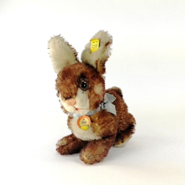 Steiff Rabbit Ossi all IDs mint 7 inches vintage 1962 to 1964