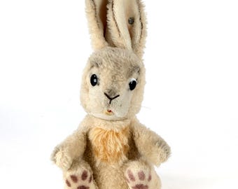 Steiff Ball Bunny Rabbit with Ear Button Vintage only 1960 to 1961 produced 9 inches