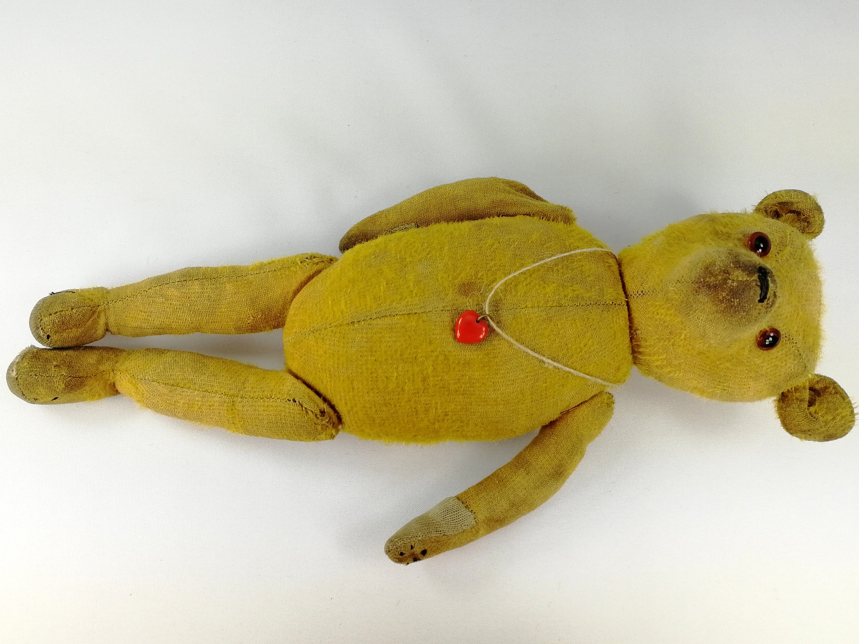 アンティークテディベア。高さ14インチ。1920年代のドイツ製