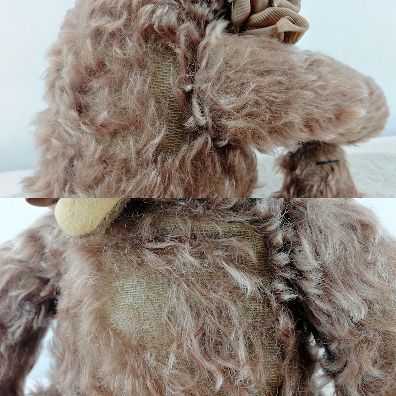 German Vintage Bear 1950s made by Hermann Teddy 16 inches tall named Zotty image 10