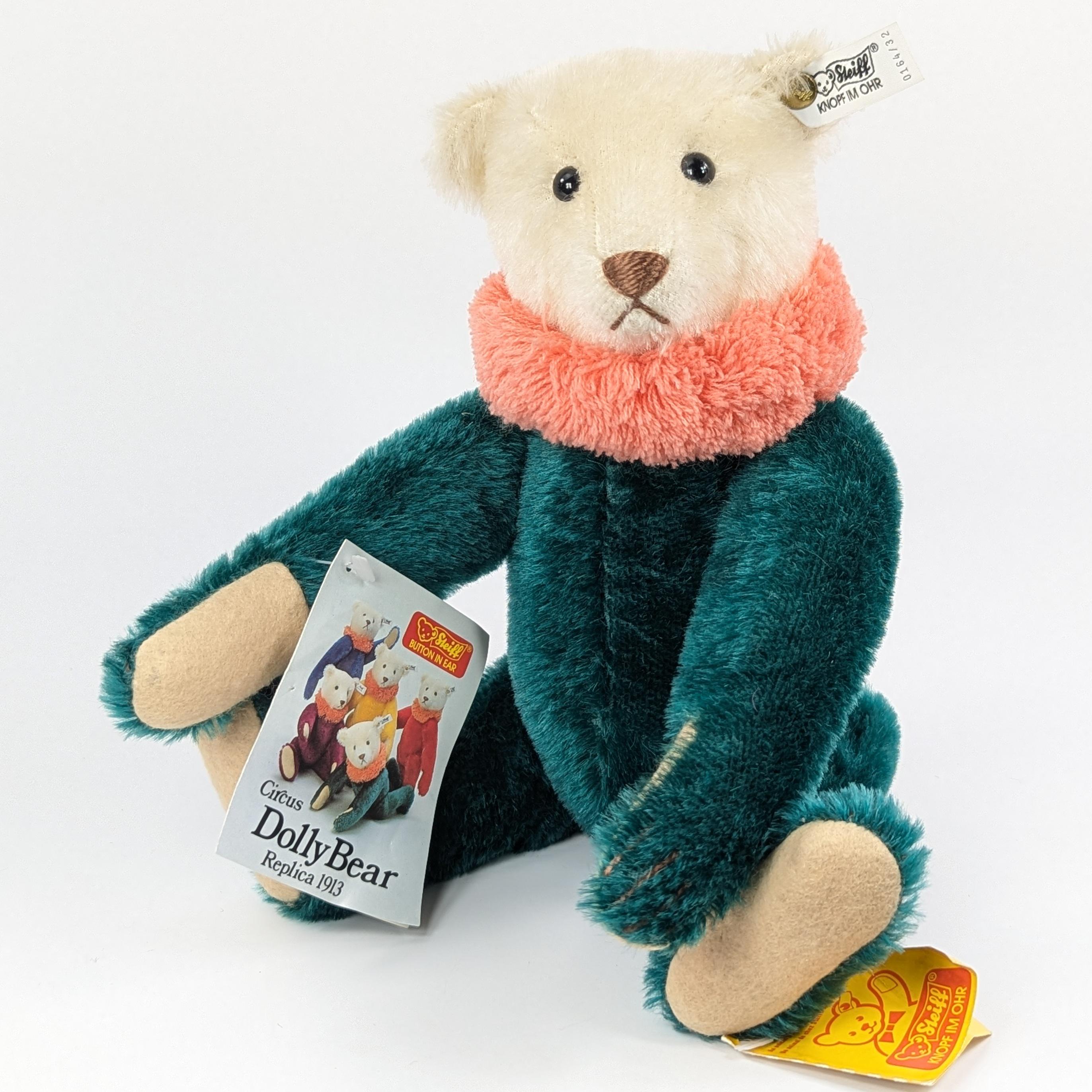 ぬいぐるみ Steiff DollyBear Replica 1913 シュタイフ テディベア サーカス ドリー グリーン 全ID 1913 レプリカ
