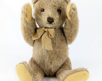 * vintage steiff ୨୧ * もも色リボンの ウサちゃん Steiff Teddy Bear Original Bow 11 Inches Vintage 1954 to