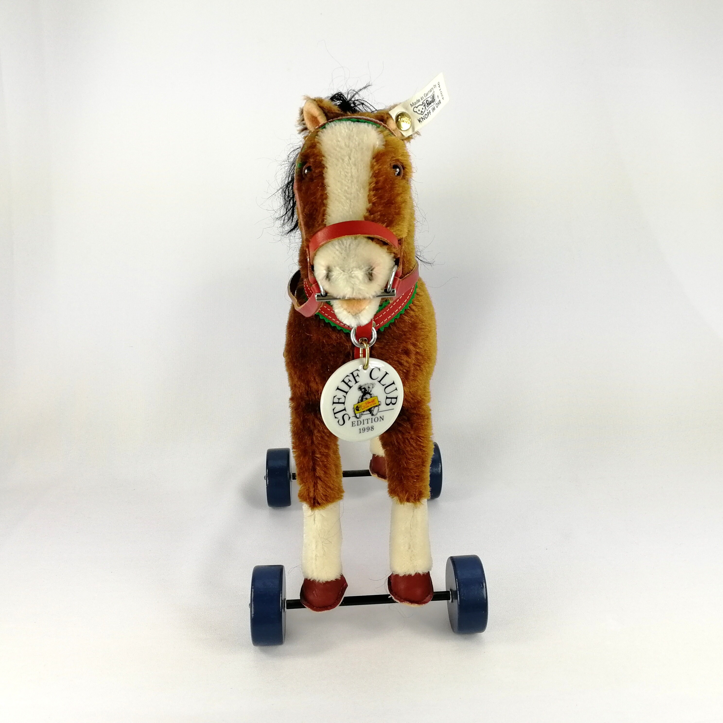 Steiff 1929 Horse on Wheels Mint in Box 1998 Produced Vintage