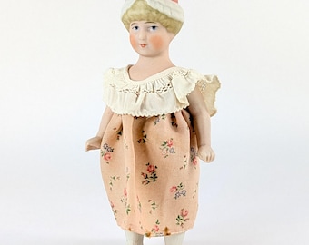 ドイツ　アンティーク　HERTWIG ミニチュアビスクドール　女の子 アンティーク ドイツ 女児 人形 ミニチュア Hertwig 1920 年代 小さな