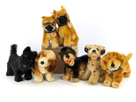 Steiff Beagle Dog With ID Smallest 4 Inches Vintage 1968 to 1975