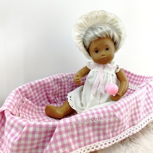 Sasha Baby Doll white blond 12 inches in original basket 1978 by Trendon Ltd image 1