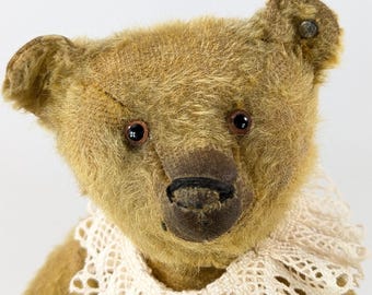 Antique Steiff Teddy Bear With Ear Button 13 Inches Yellow