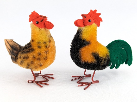 シュタイフ ポンポン 鳥 ニワトリ 2羽 ヴィンテージ Steiff｜Chicks