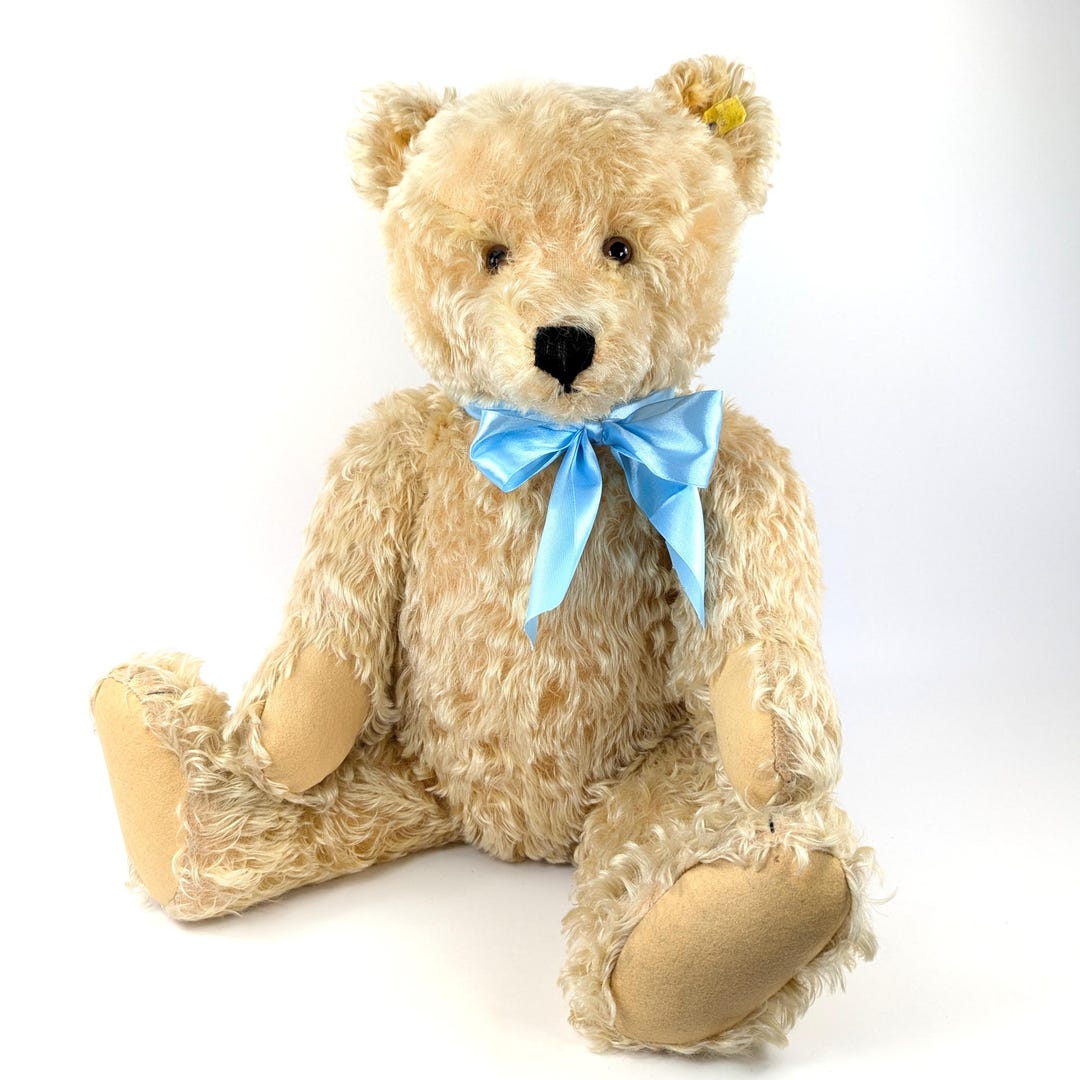 一番の Steiff Original Teddy Bear With Ids Blonde Large 25 Inches ぬいぐるみ