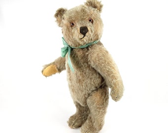 Steiff Teddy Bär mit Knopf 17 Zoll Vintage 1954 bis 1964 produziert Caramelfarbend