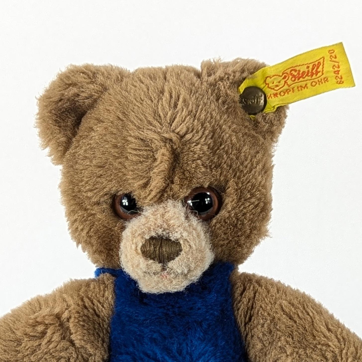 Steiff Bear Toldi With Ids 1980s Vintage 8 Inches Brown Blue - Etsy