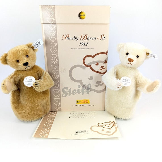 Steiff Punchy Bear Set 1912 Mint in Box Replica 2005 Limited