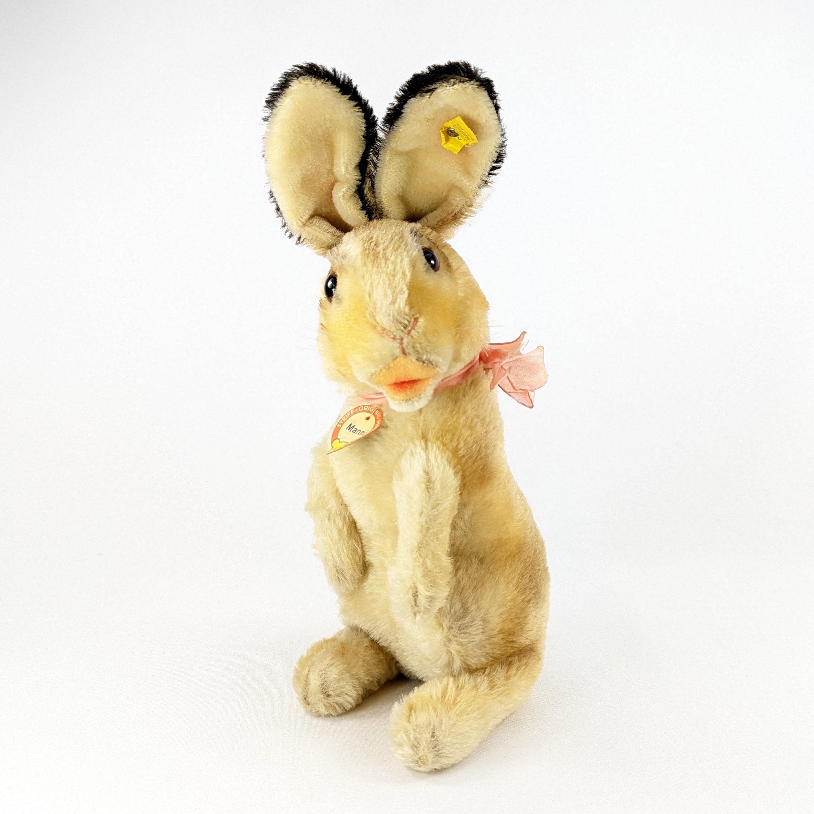 Steiff Rabbit Bunny Manni All Ids Begging Midi 14 Inches Vintage