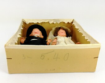 Bride and Groom Doll Couple Pair in Original Box German Made by