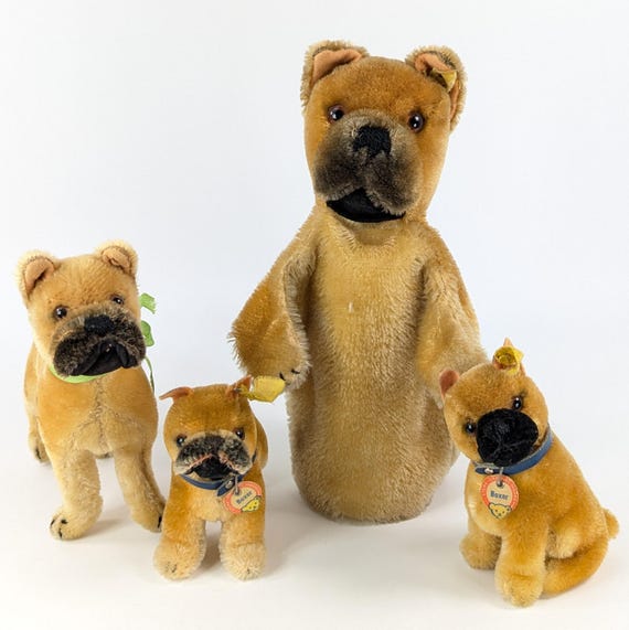 Steiff Boxer Dog 7 Inches Standing Vintage Produced 1950 to 1957